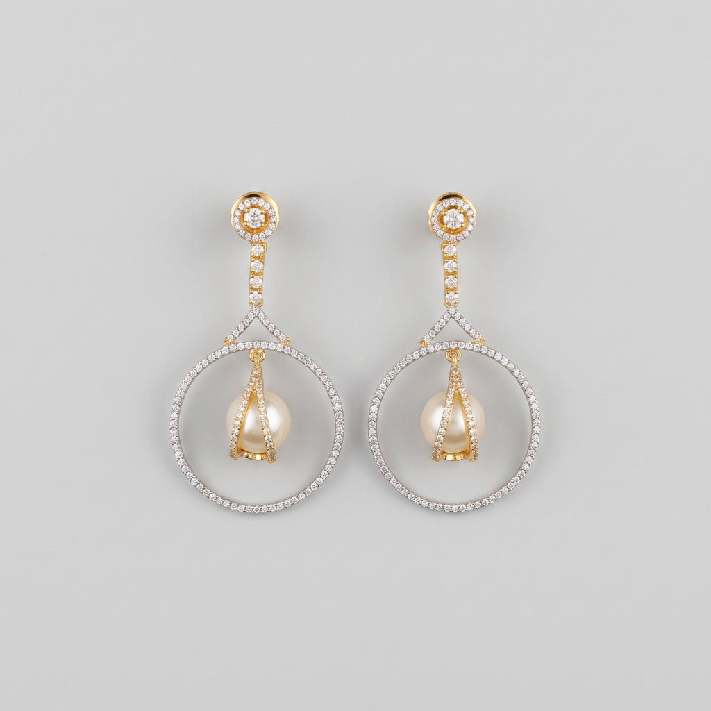 Golden Moti Earrings