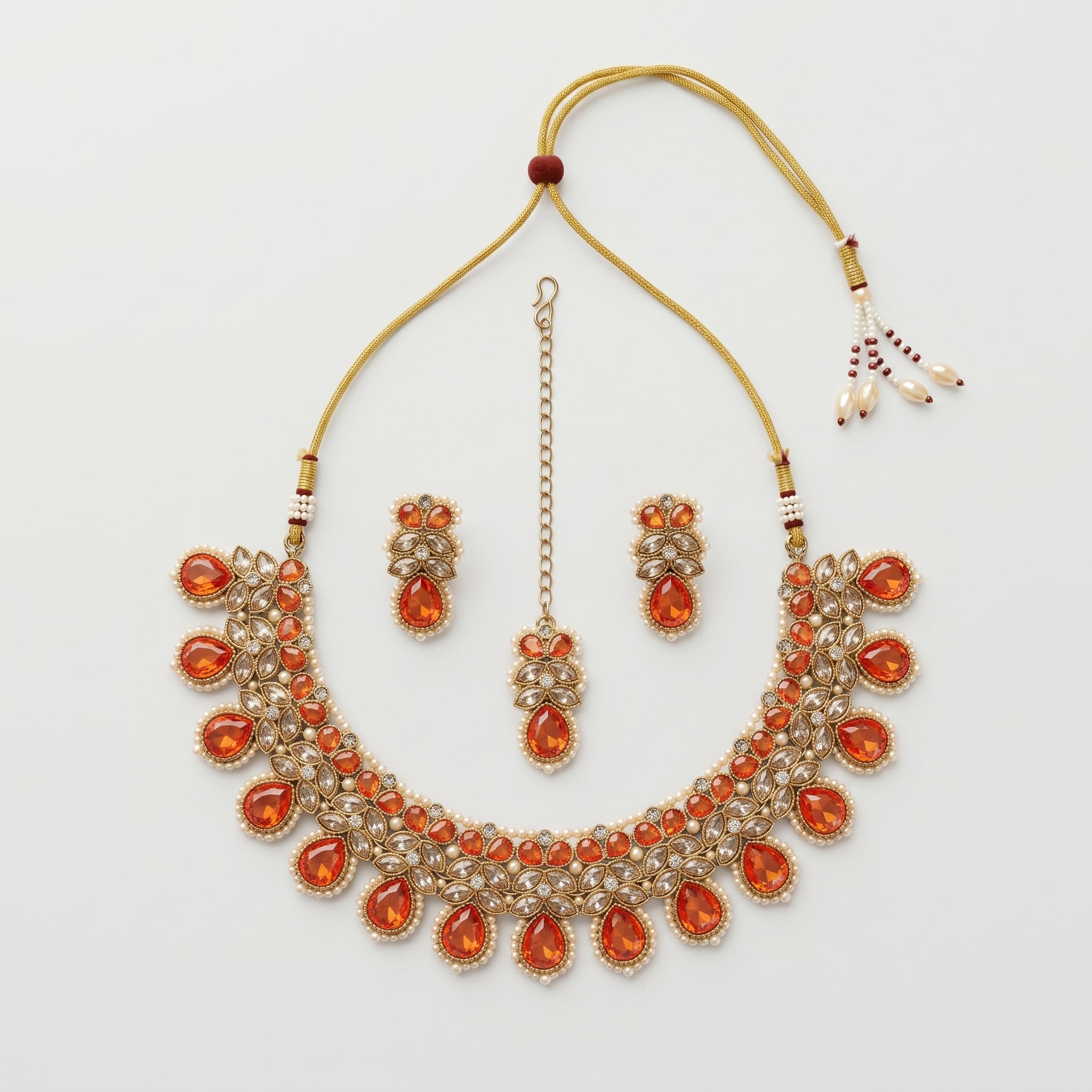 Saffron Pearl Necklace