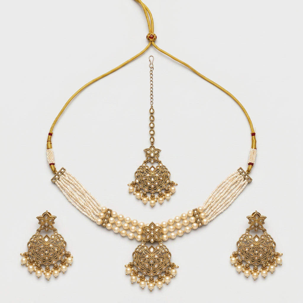 Kundan Moti Necklace