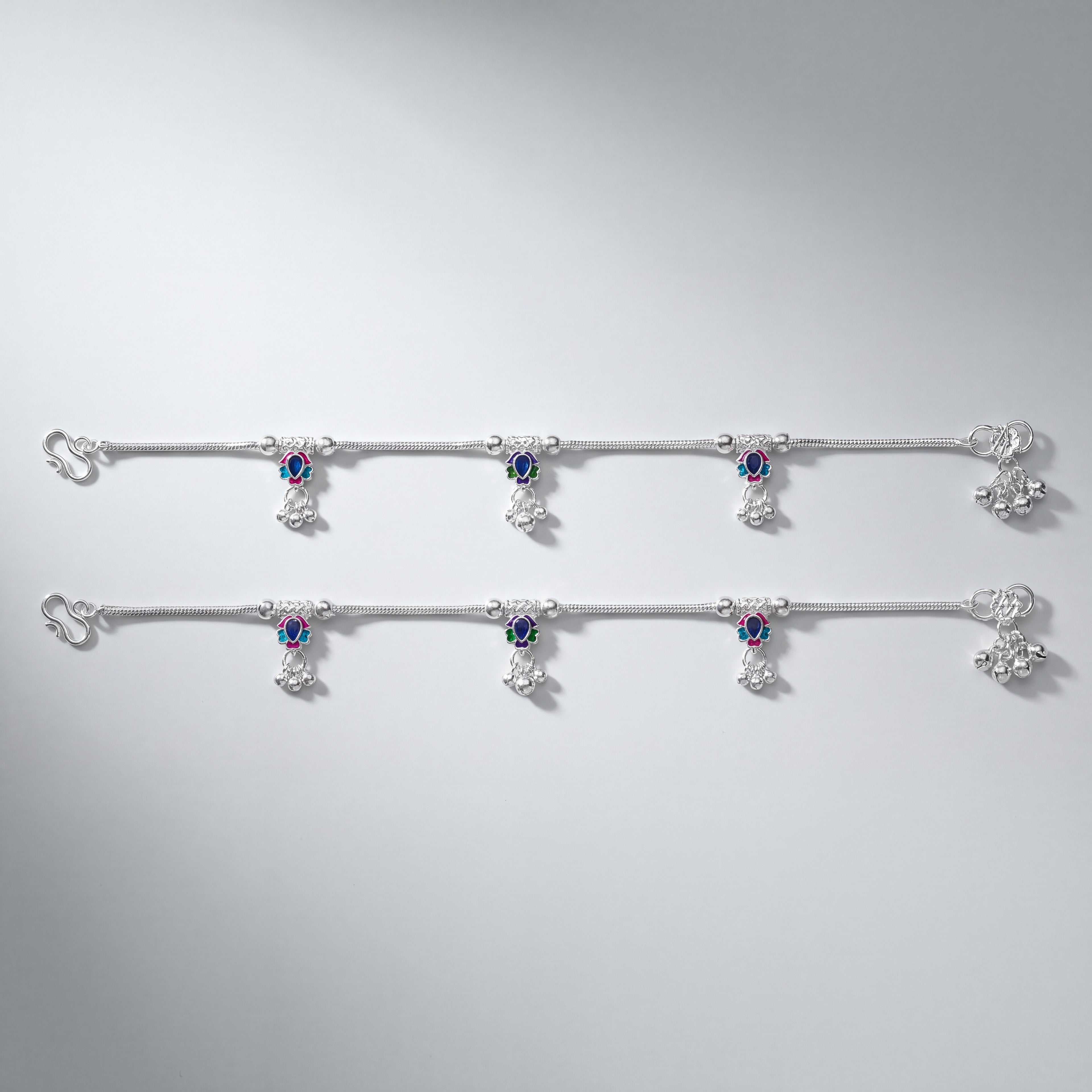 Vibrant Meenakari Anklet