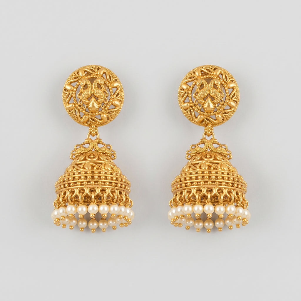 Pearl Jhumka Earrings