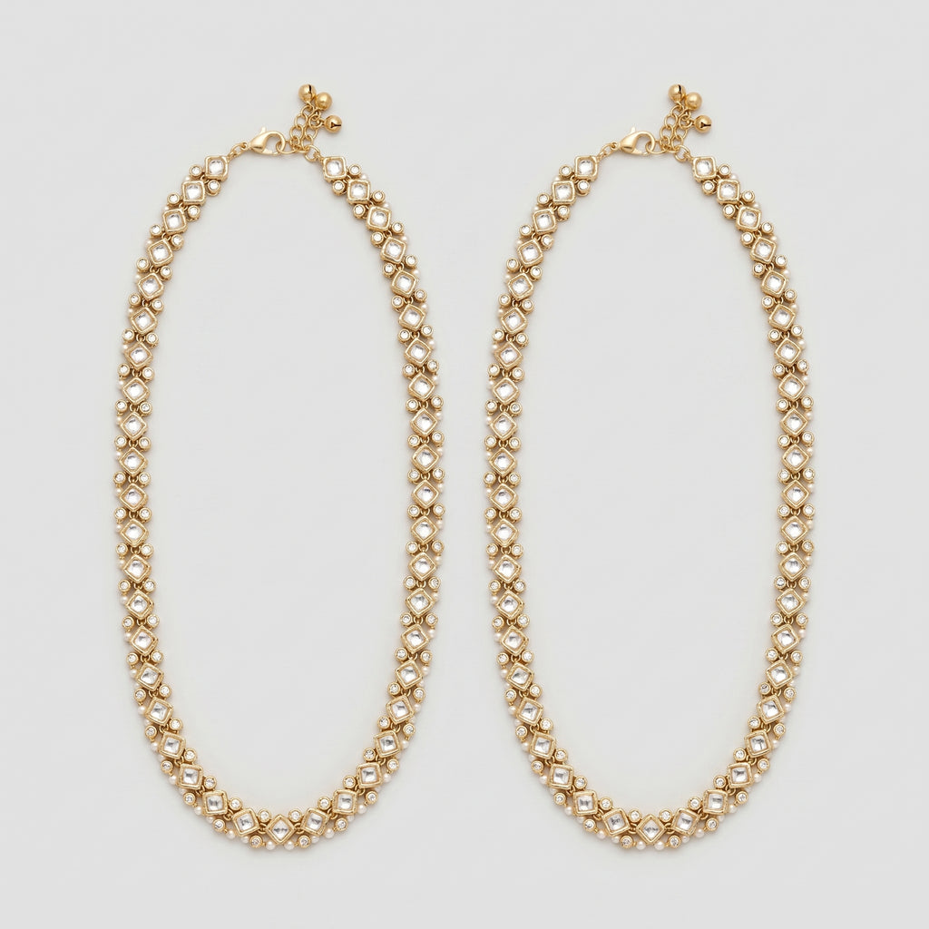 Polki Moti Anklet