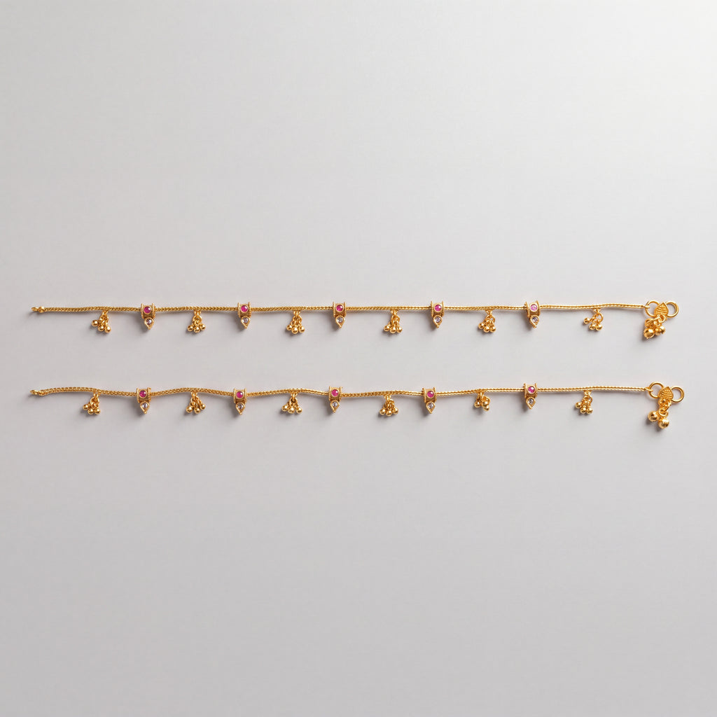Mira Dewdrop Anklets