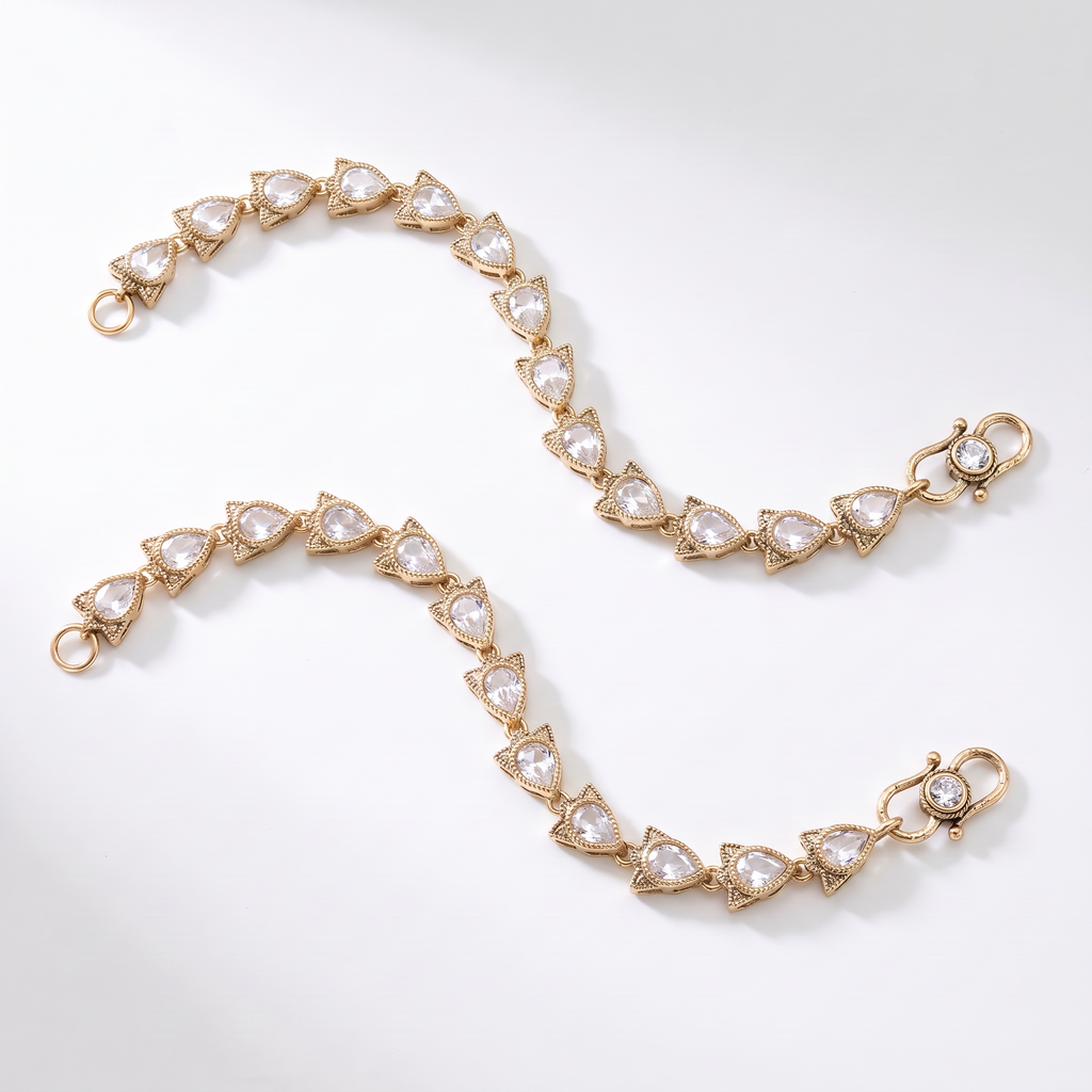 Priya Dewdrop Anklets