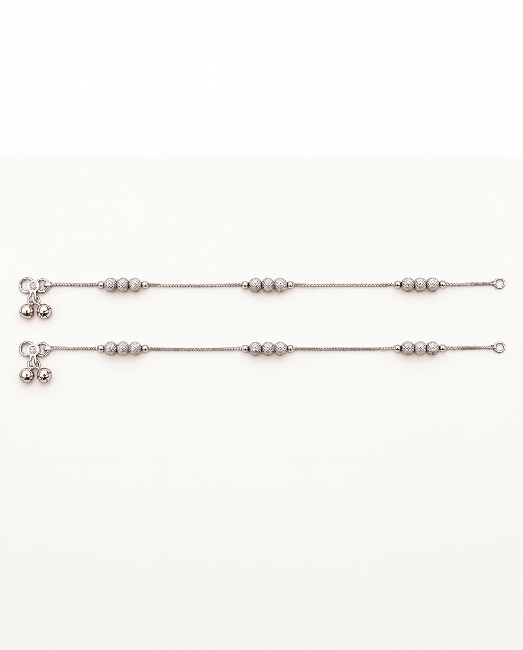 Opal Chime matching anklet pair laid flat
