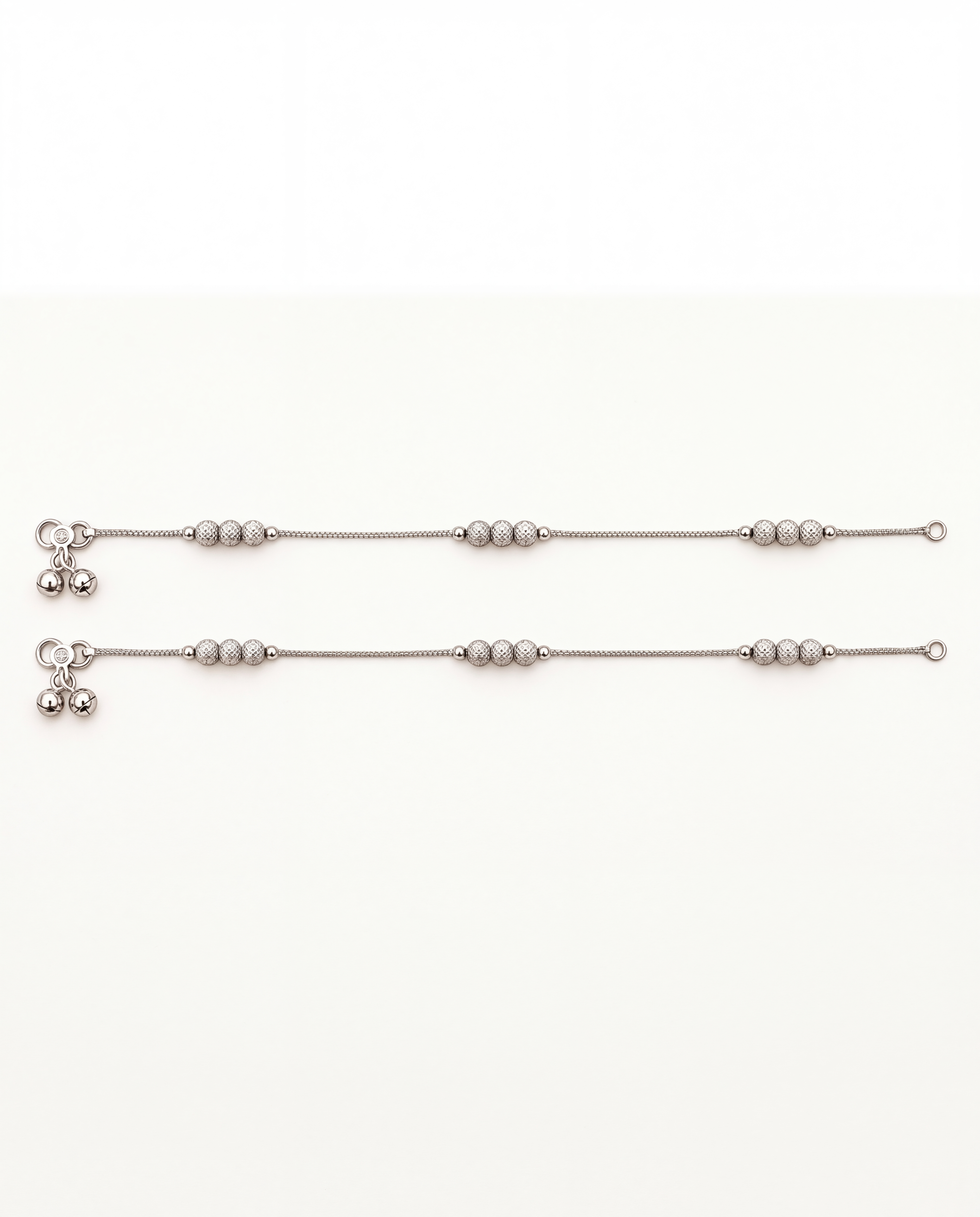 Opal Chime matching anklet pair laid flat