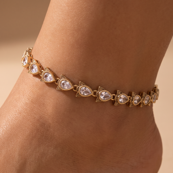Priya Dewdrop Anklets