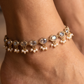 Oval Pearl Anklets
