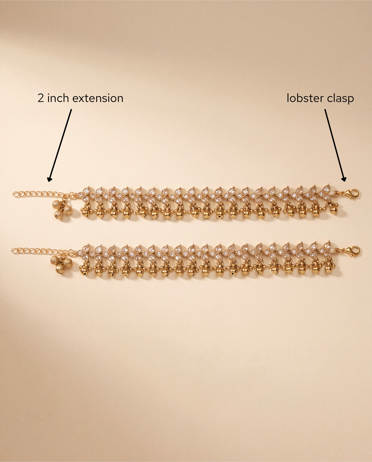 Kiran Gilded Anklets