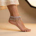 Crystal Pearl Anklets
