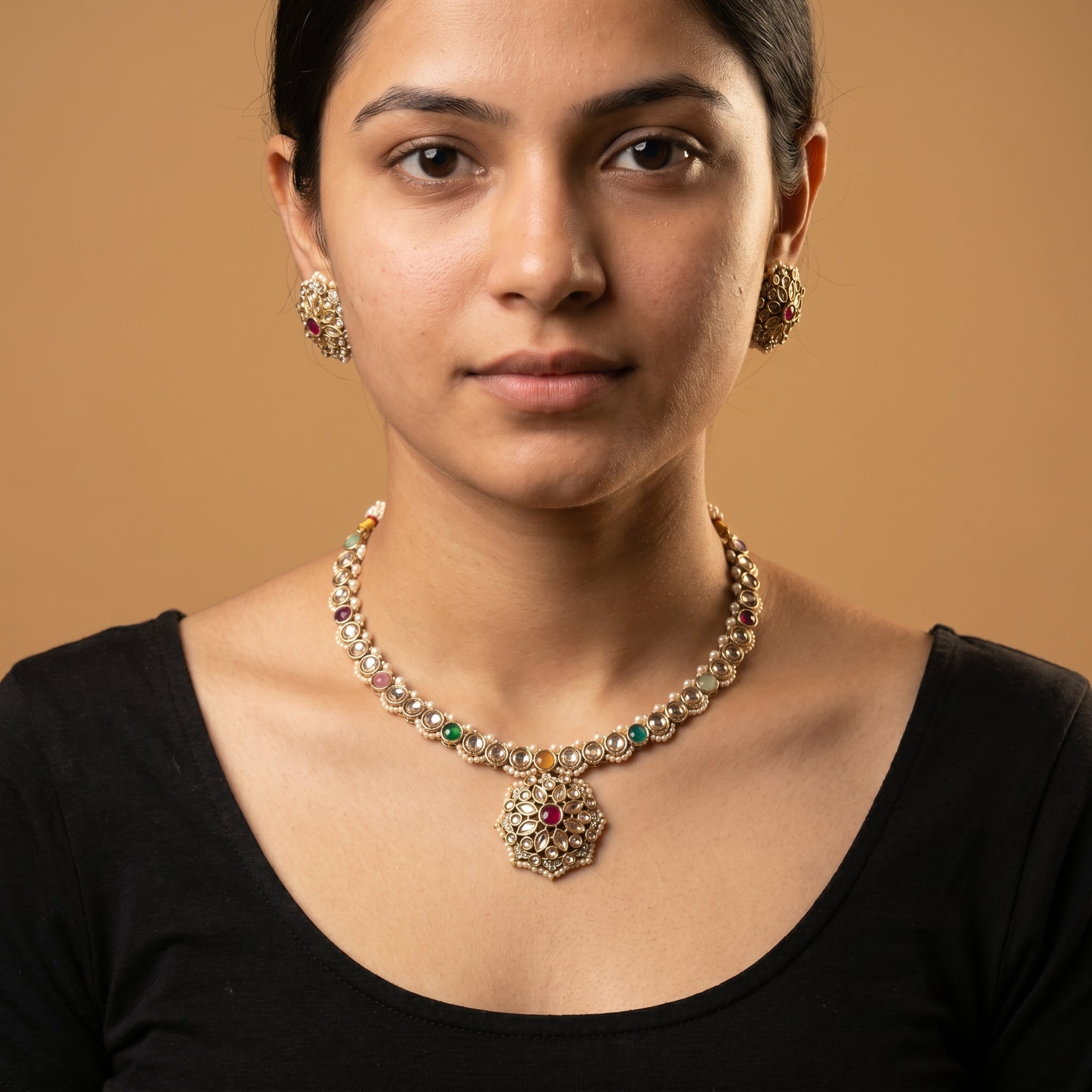 Kundan Rangoli Necklace