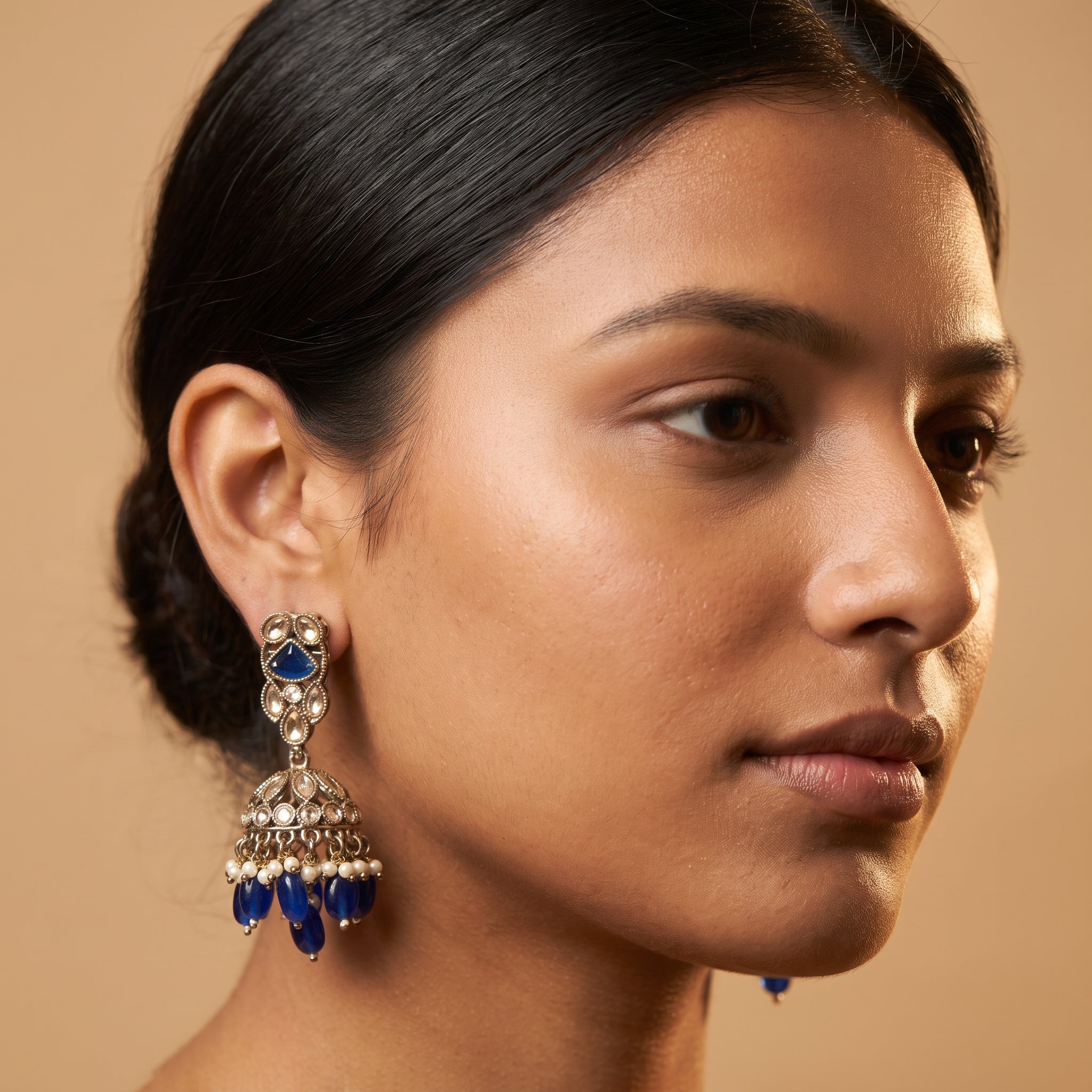 Neelam Moti Earrings
