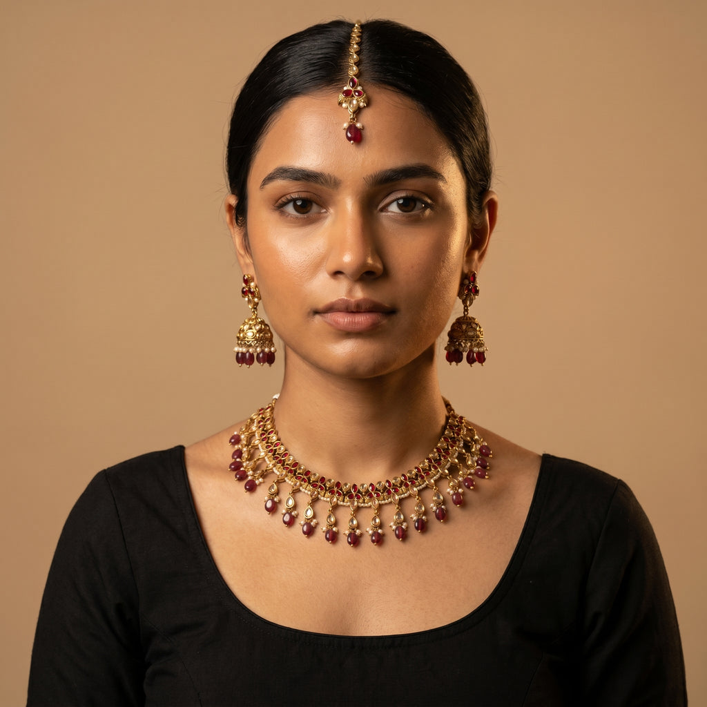 Kundan Ruby Necklace