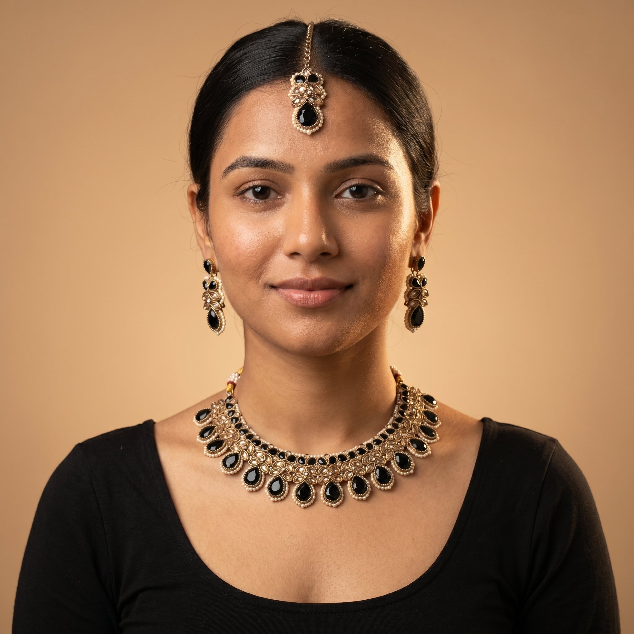 Kajal Black Necklace