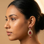Polki Ruby Earrings