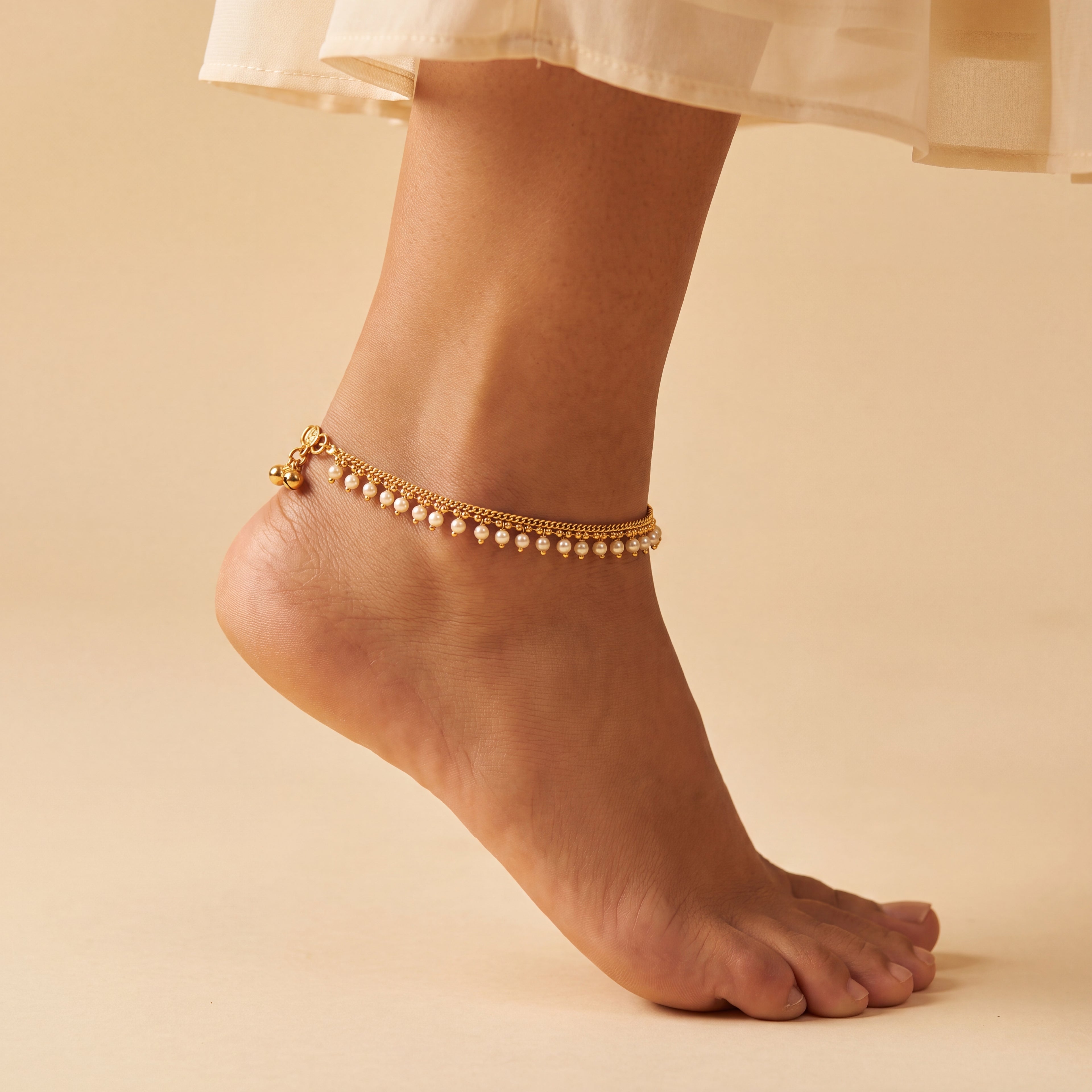 Priya Pearl Anklets