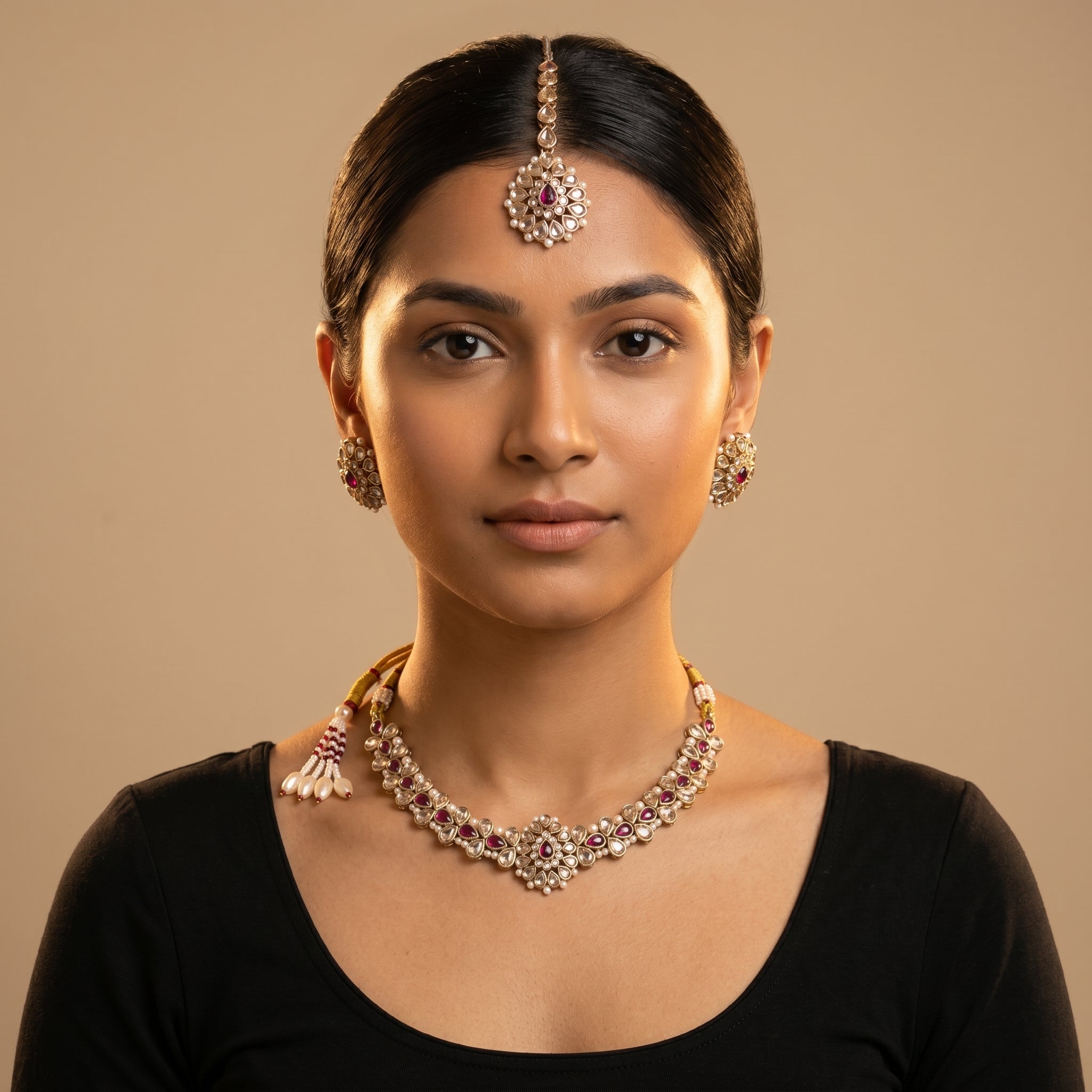 Kundan Amethyst Necklace