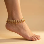 Kundan Floral Anklet