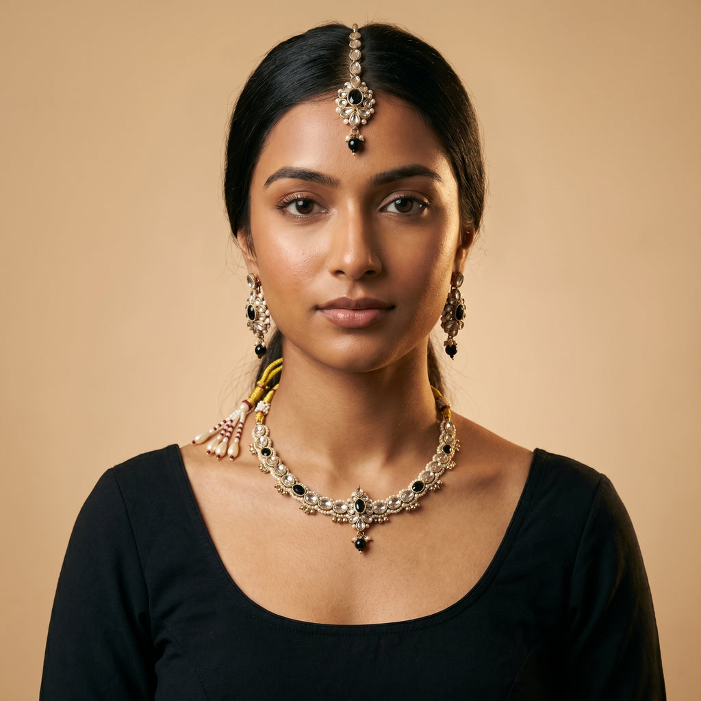 Kundan Onyx Necklace