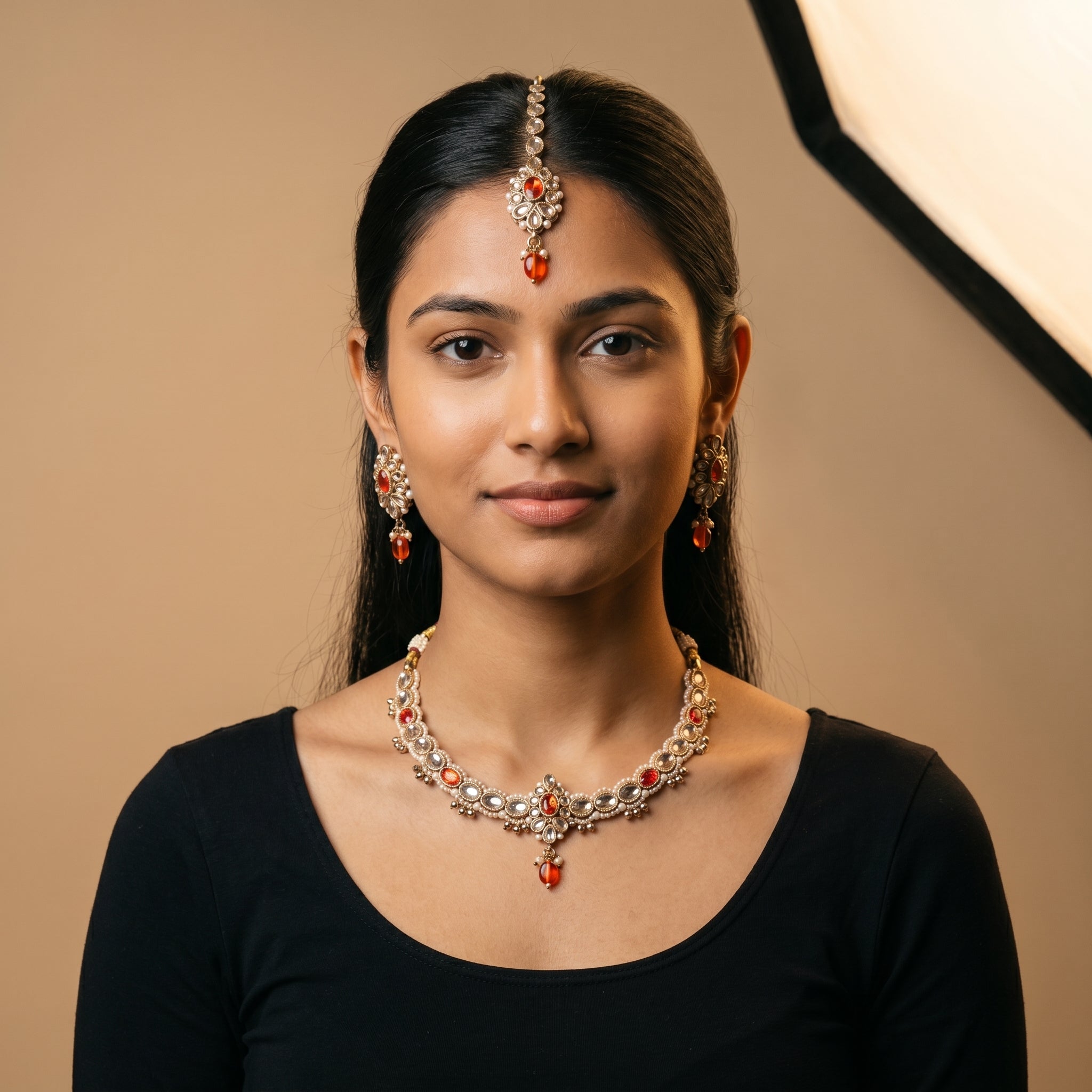 Ruby Moti Necklace