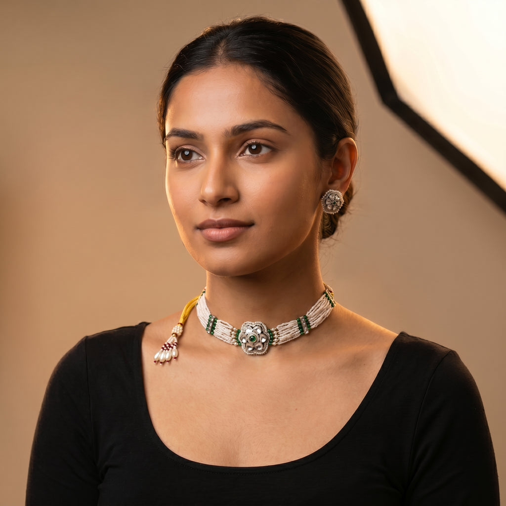 Emerald Polki Necklace