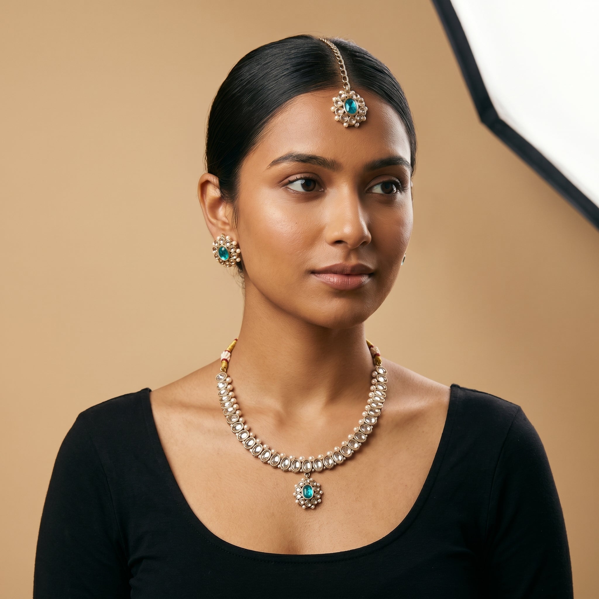 Firoza Kundan Necklace