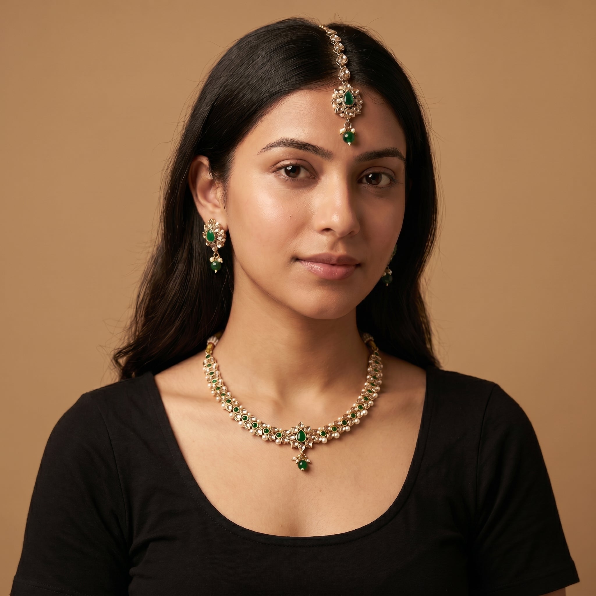 Emerald Kundan Necklace