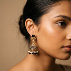 Onyx Jhumka Earrings