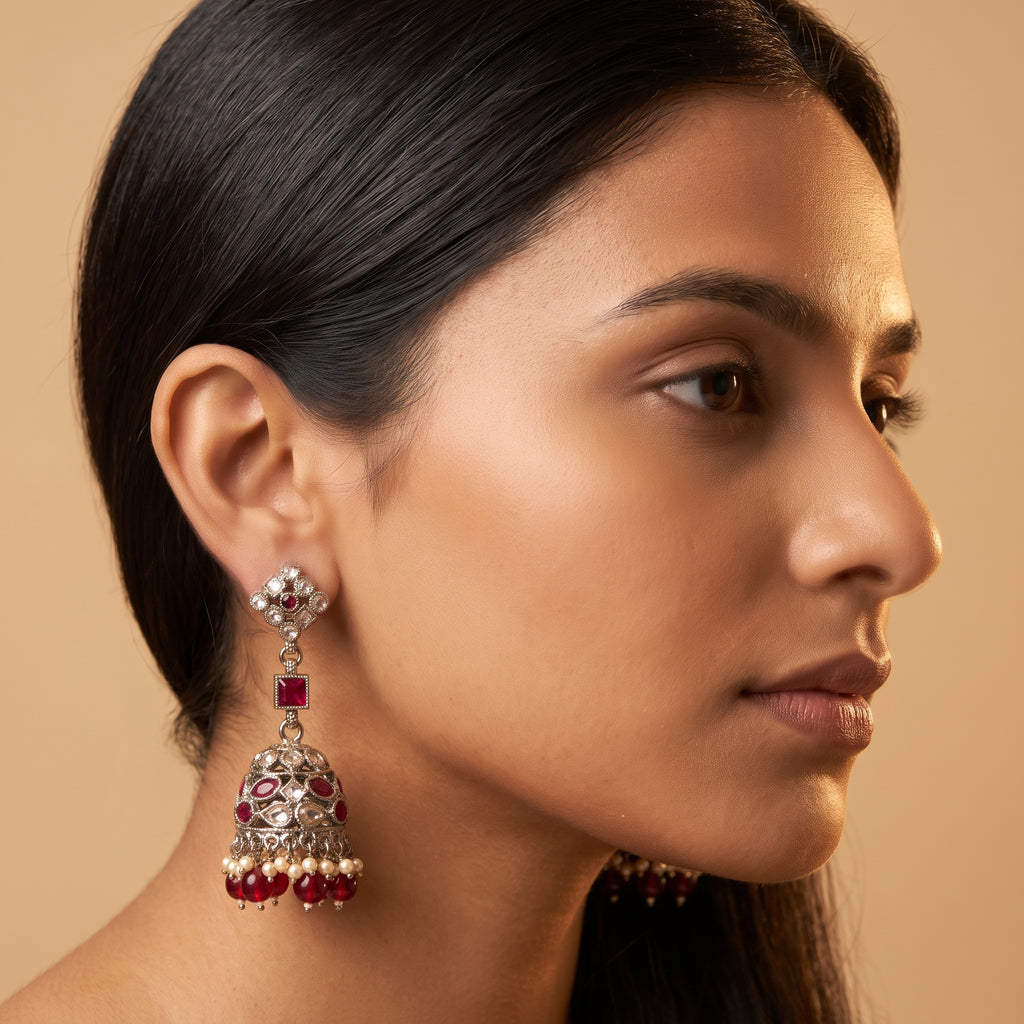 Ruby Jhumka Earrings