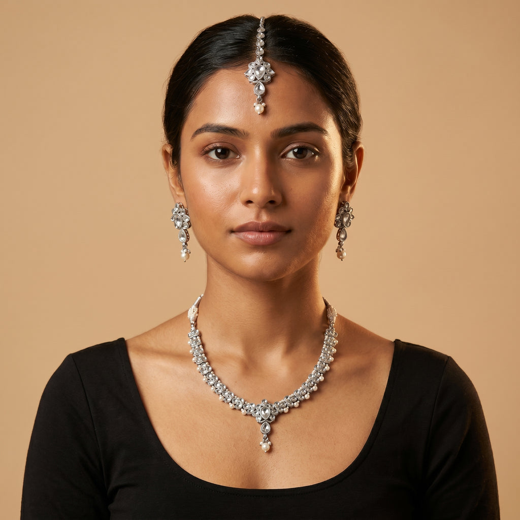 Polki Pearl Necklace