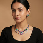 Triveni Emerald Set
