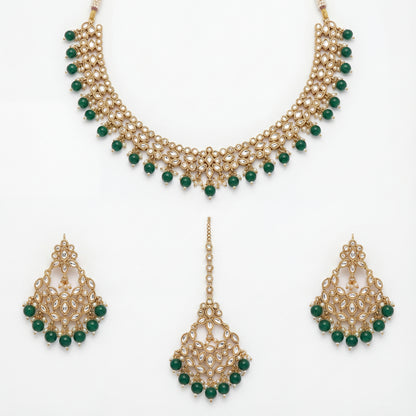Anaya Emerald Kundan Necklace Set