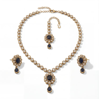 Meher Noir Kundan Necklace Set