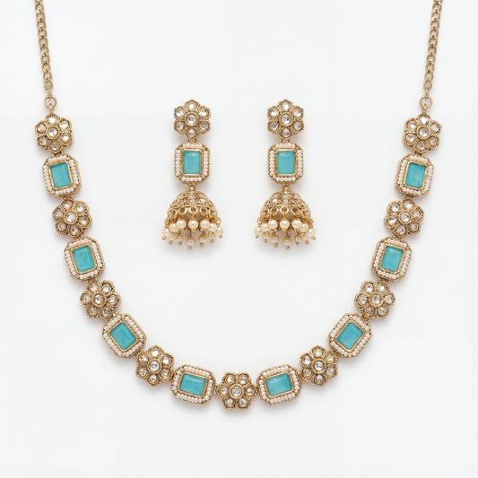 Riva Aqua Bloom Necklace Set