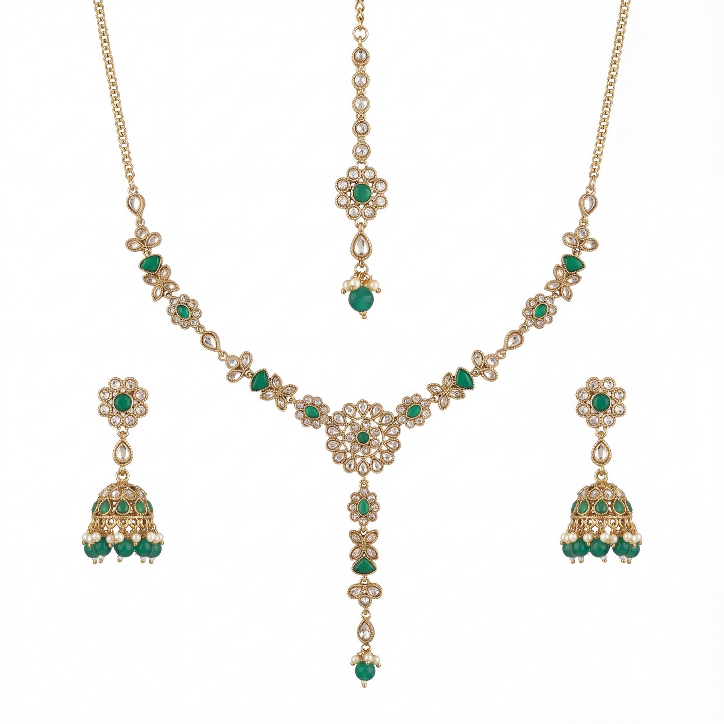 Safiya Emerald Heirloom Necklace Set
