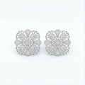 Elara Crystal Halo Stud Earrings gold-plated stud earrings for Indian bridal and festive wear