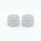 Elara Crystal Halo Stud Earrings gold-plated stud earrings for Indian bridal and festive wear