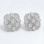 Elara Crystal Halo Stud Earrings stud earrings photographed from another angle