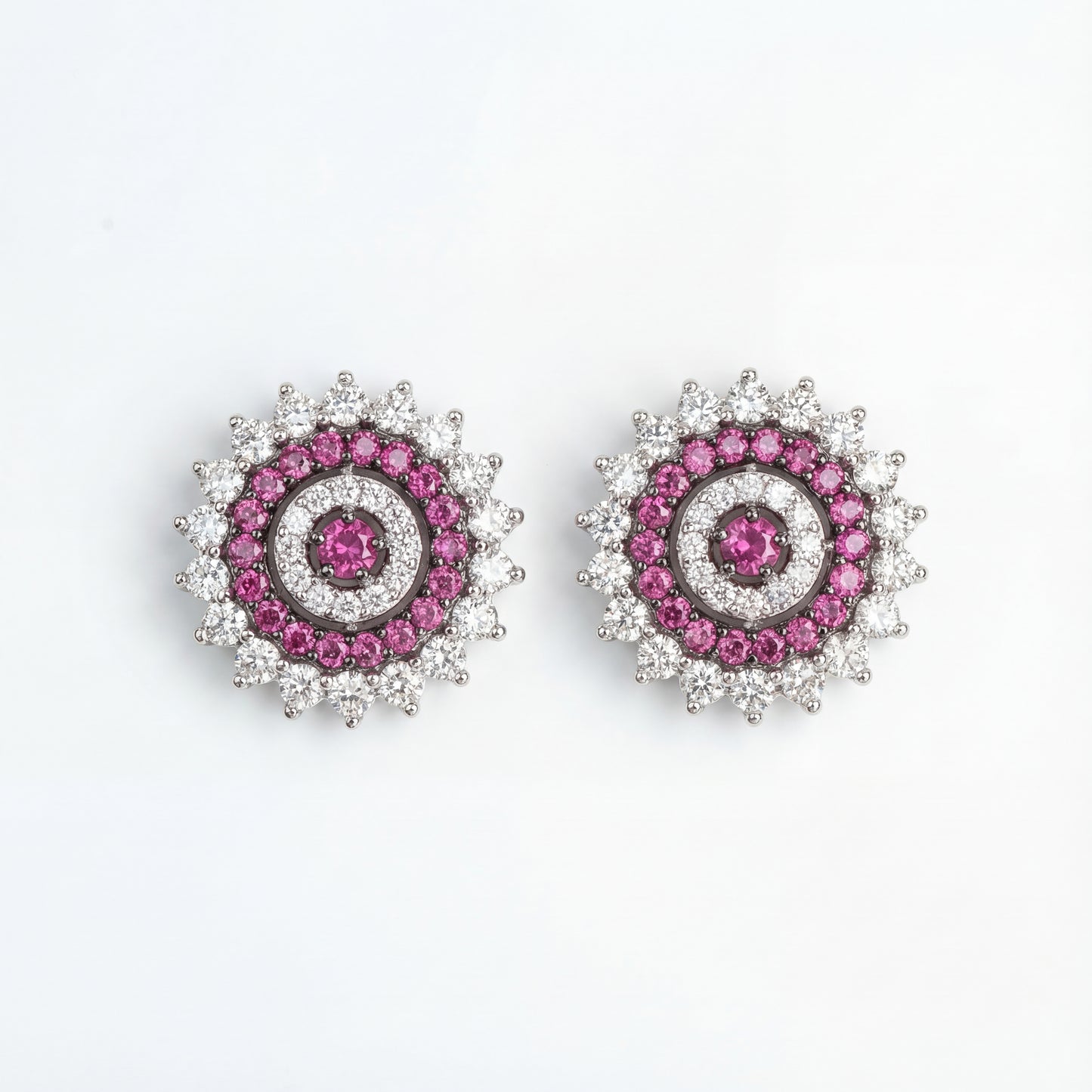 Ruhani Pink Glow Stud Earrings