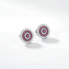 Ruhani Pink Glow Stud Earrings stud earrings photographed from another angle