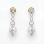 Ruhani Pearl Orbit Earrings gold-plated orbit earrings for Indian bridal and festive wear