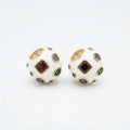 Aira Multicolor Jewel Stud Earrings gold-plated stud earrings for Indian bridal and festive wear