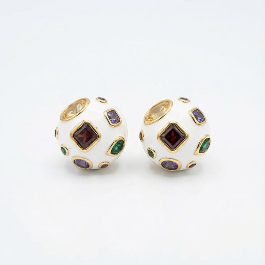 Aira Multicolor Jewel Stud Earrings