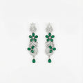 Aira Emerald Luxe Earrings gold-plated statement earrings for Indian bridal and festive wear