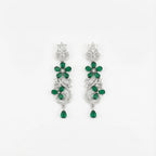 Aira Emerald Luxe Earrings gold-plated statement earrings for Indian bridal and festive wear