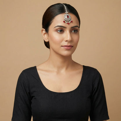 Saffiya Ruby Polki Tikka