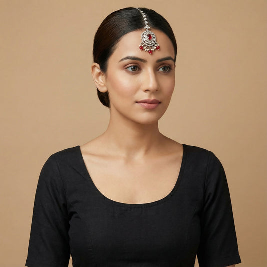 Saffiya Ruby Polki Tikka