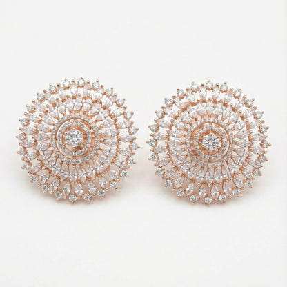 Helia Crystal Bloom Stud Earrings