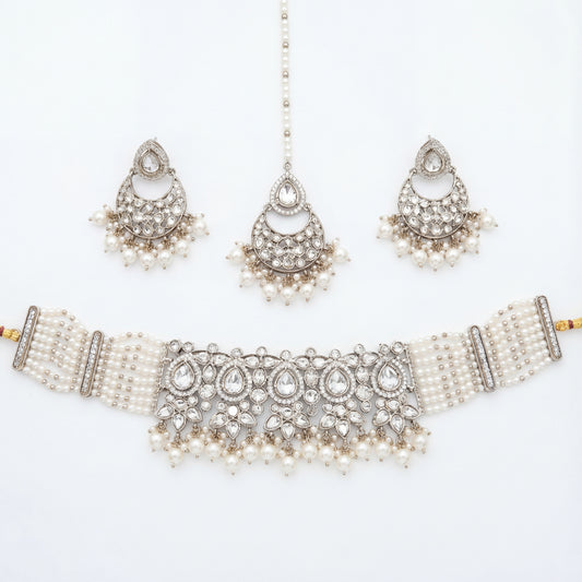 Saaya Pearl Choker Necklace Set
