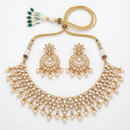Anmol Floral Polki Necklace Set